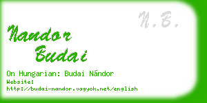 nandor budai business card