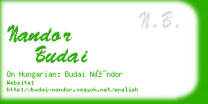 nandor budai business card